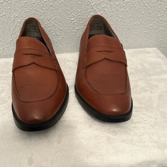 Johnston & Murphy Men's XC4 Maddox Penny Tan Leather Loafers - Picture 5 of 7